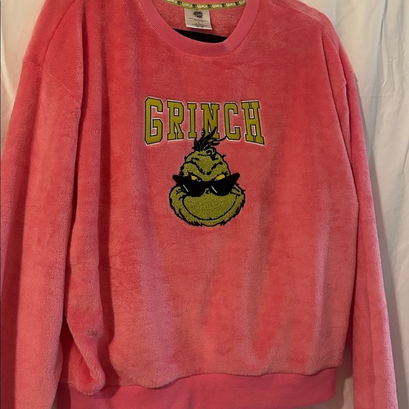 Dr. Seuss Tops - Dr. Seuss Pink Grinch Fleece Pullover